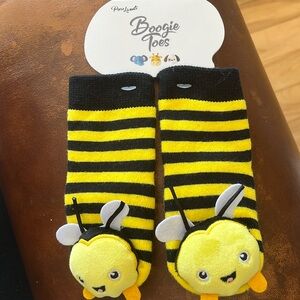 NWT Boogie Toes Bumble Bee Rattle Socks Size M by Piero Liventi